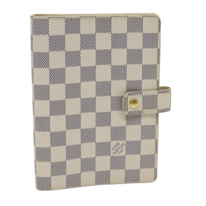 LOUIS VUITTON Damier Azur Agenda MM Day Planner Cover R20707 LV Auth 83749