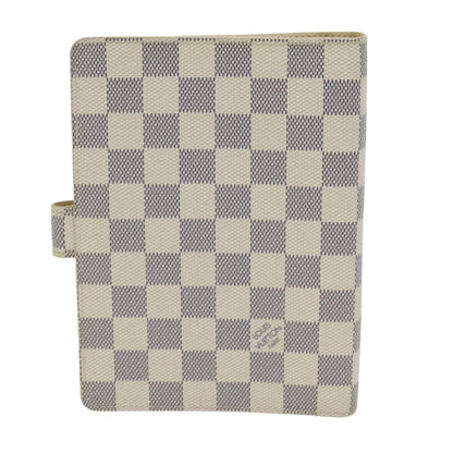 LOUIS VUITTON Damier Azur Agenda MM Day Planner Cover R20707 LV Auth 83749