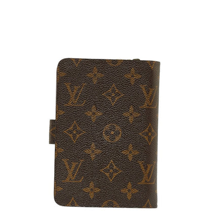 Louis Vuitton Monogram Port Papier Jeep Double Folded Wallet M61207 Brown PVC Leather  Louis Vuitton