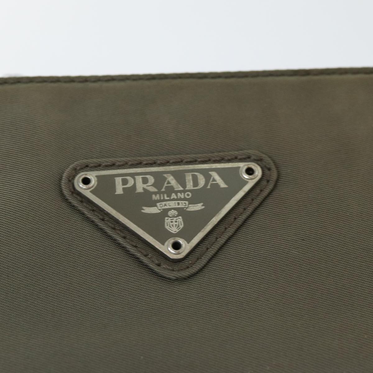 PRADA Tote Bag Nylon Khaki Auth 83950