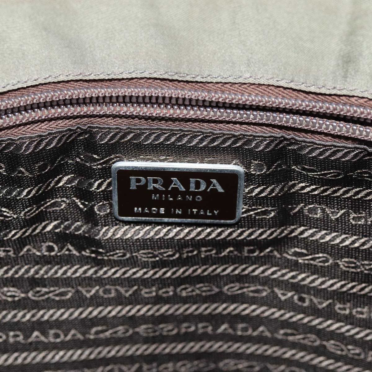 PRADA Tote Bag Nylon Khaki Auth 83950