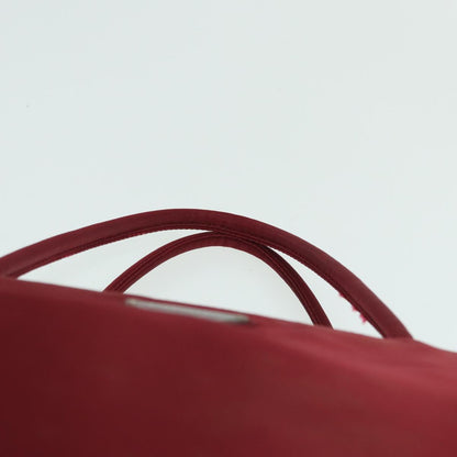 PRADA Hand Bag Nylon Red Auth 83951