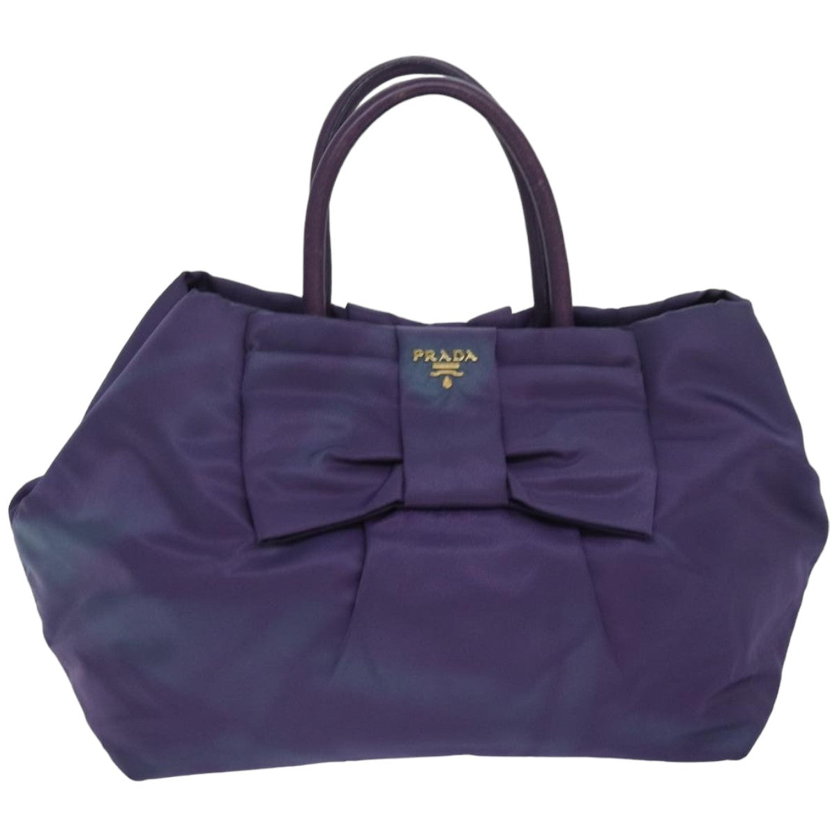 PRADA Hand Bag Nylon Purple Auth 83954