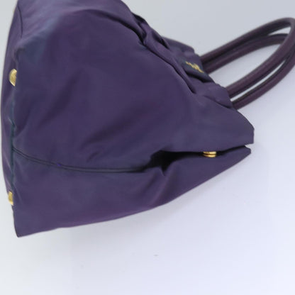 PRADA Hand Bag Nylon Purple Auth 83954