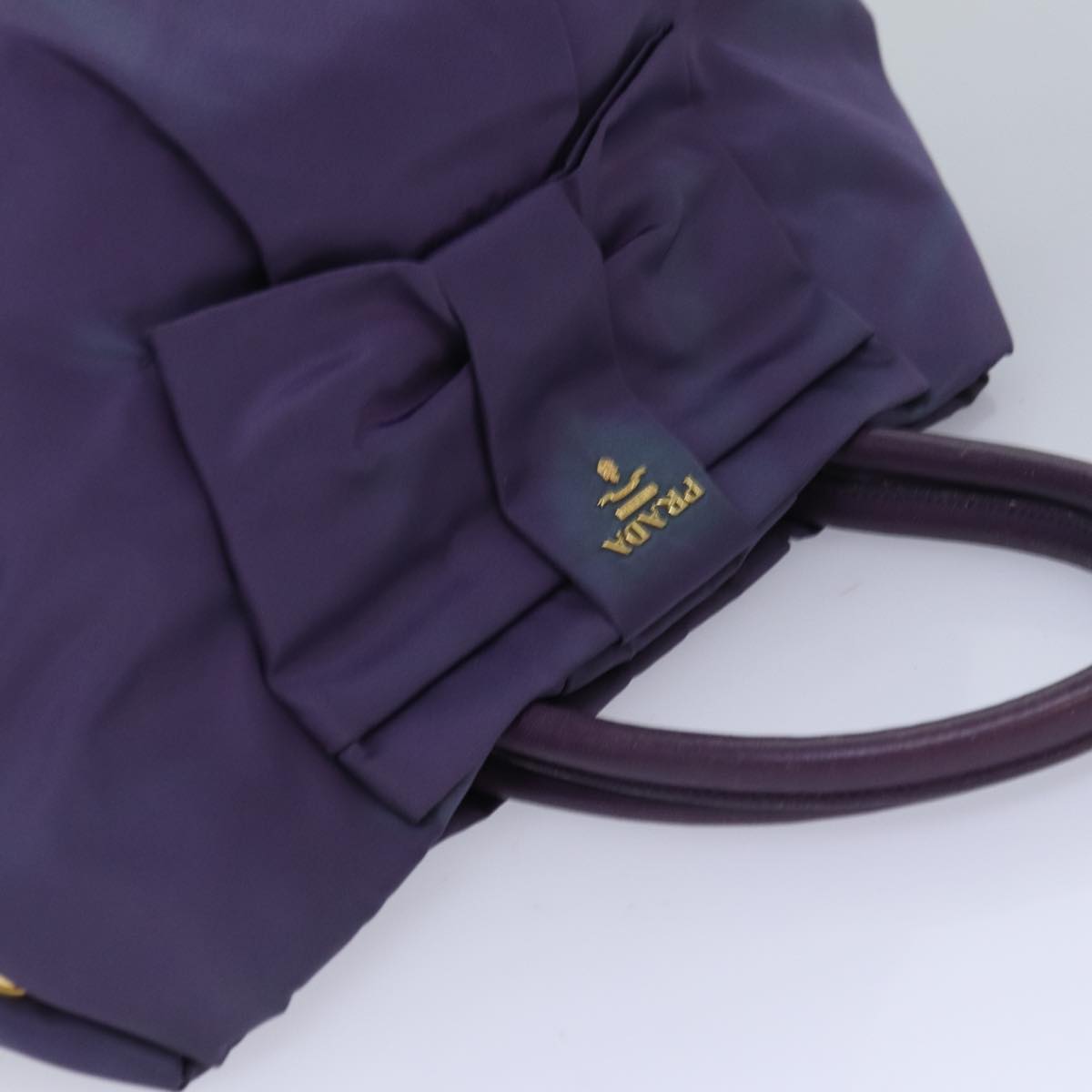 PRADA Hand Bag Nylon Purple Auth 83954