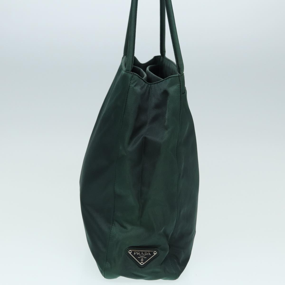 PRADA Tote Bag Nylon Green Auth 83955