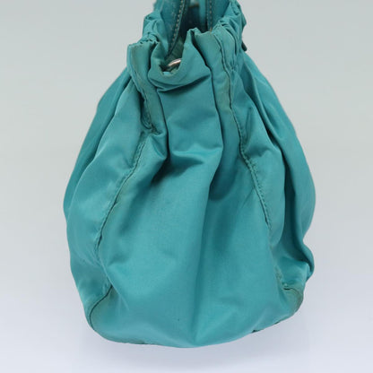 PRADA Hand Bag Nylon 2way Turquoise Blue Auth 83957