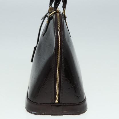 LOUIS VUITTON Monogram Vernis Alma PM Hand Bag Amarante M91611 LV Auth 83977