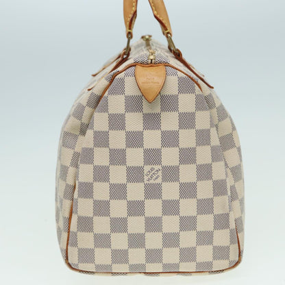 LOUIS VUITTON Damier Azur Speedy 30 Hand Bag N41533 LV Auth 83992