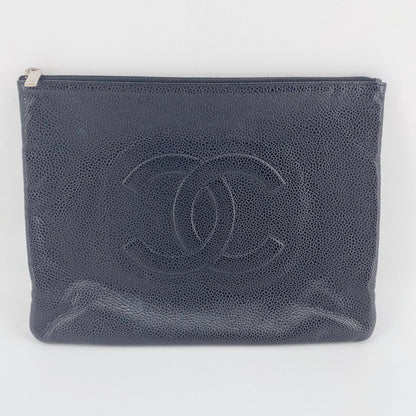 Chanel Black Leather Clutch