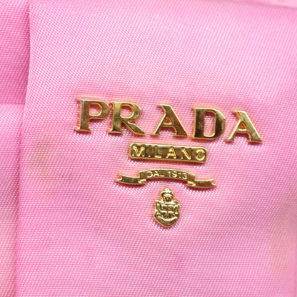 PRADA ribbon Hand Bag Nylon Pink Auth 84004