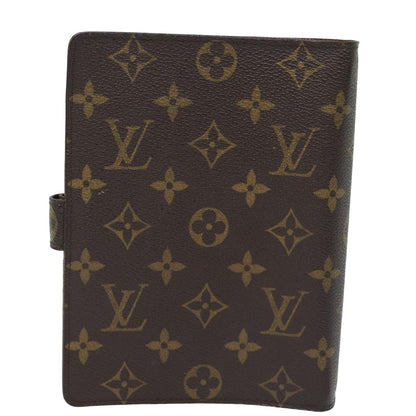 LOUIS VUITTON Monogram Agenda MM Day Planner Cover R20105 LV Auth 84021