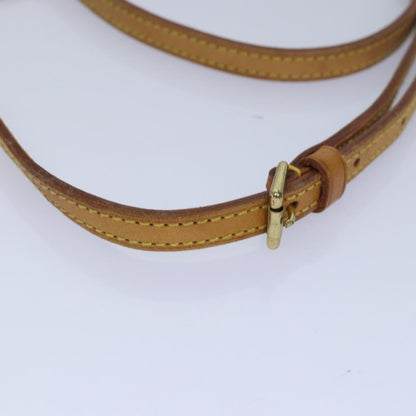 LOUIS VUITTON Adjustable Shoulder Strap Leather 36.2"-43.3" Beige Auth 84027