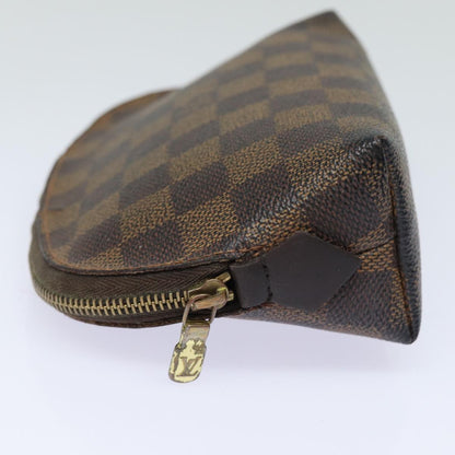 LOUIS VUITTON Damier Ebene Pochette Cosmetic PM Pouch N47516 LV Auth 84077