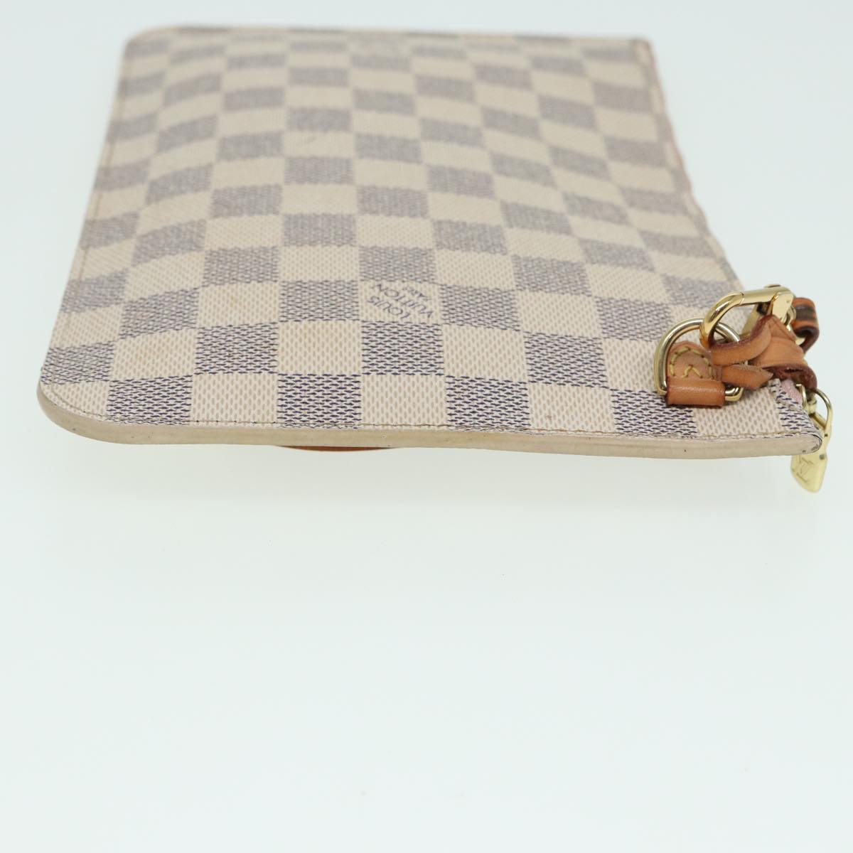 LOUIS VUITTON Damier Azur Neverfull MM Pouch Pouch LV Auth 84121