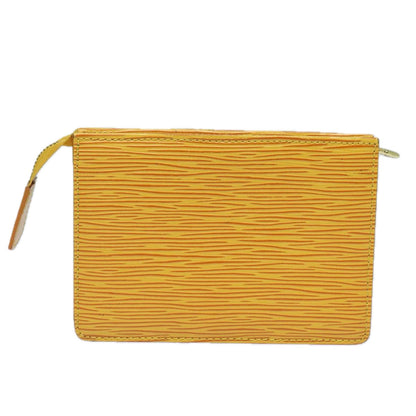 LOUIS VUITTON Epi Poche Toilette 15 Pouch Yellow LV Auth 84125
