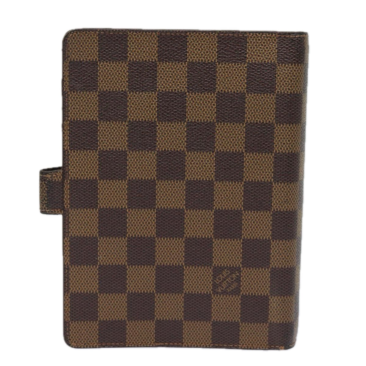 LOUIS VUITTON Damier Ebene Agenda MM Day Planner Cover R20240 LV Auth 84132