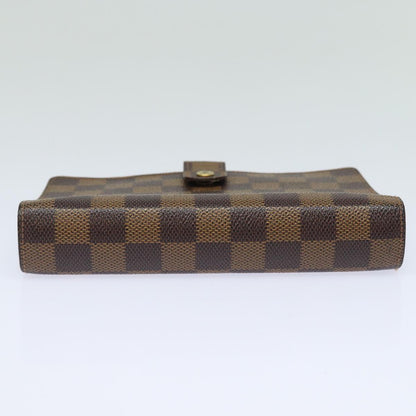 LOUIS VUITTON Damier Ebene Agenda MM Day Planner Cover R20240 LV Auth 84132