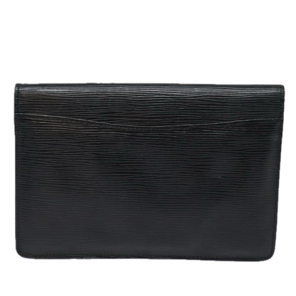 LOUIS VUITTON Epi Montaigne 23 Clutch Bag Black M52662 LV Auth 84140