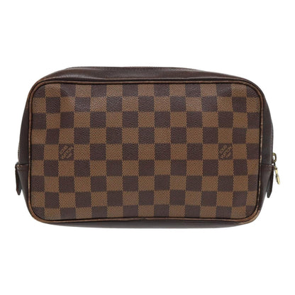 LOUIS VUITTON Damier Ebene Trousse Toilette Clutch Bag N47623 LV Auth 84147