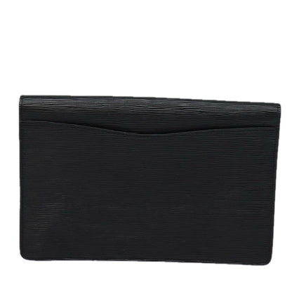 LOUIS VUITTON Epi Montaigne 27 Clutch Bag Black M52652 LV Auth 84158