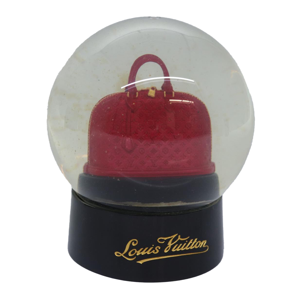 LOUIS VUITTON Snow Globe Alma VIP Limited Clear Red LV Auth 84258