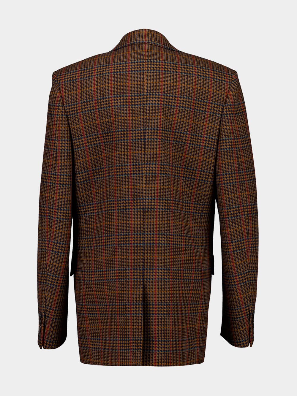 Marron Multicolore Wool Check Jacket