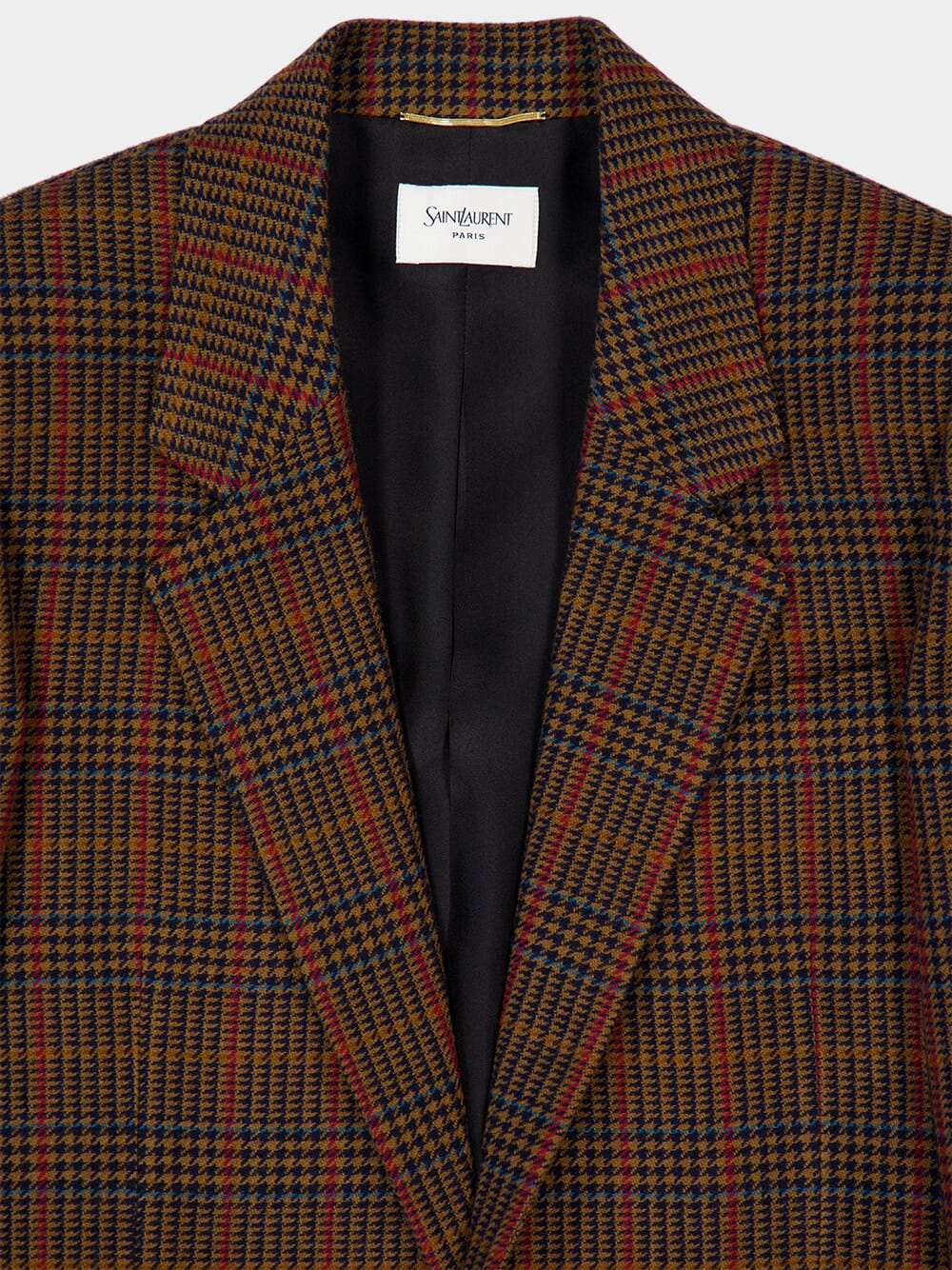 Marron Multicolore Wool Check Jacket