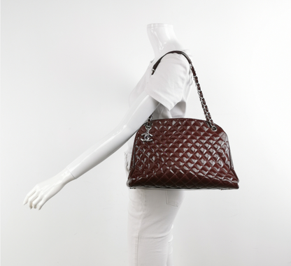 Preloved Chanel Mademoiselle bag Burgundy 34cm 24111878950298
