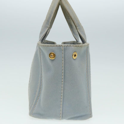 PRADA Canapa PM Hand Bag Canvas Light Blue Auth 84449