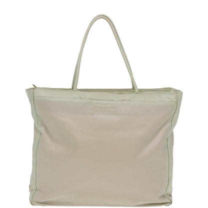 PRADA Tote Bag Nylon White Auth 84456