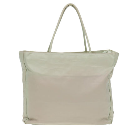 PRADA Tote Bag Nylon White Auth 84456