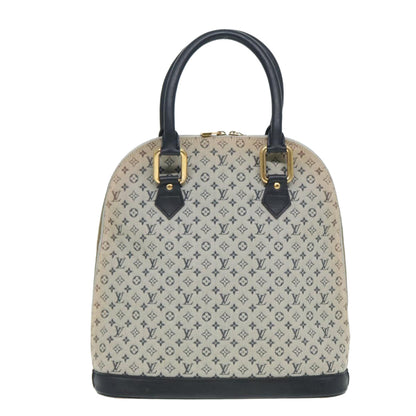 LOUIS VUITTON Monogram Mini Alma Haut Hand Bag Blue M92202 LV Auth 84473