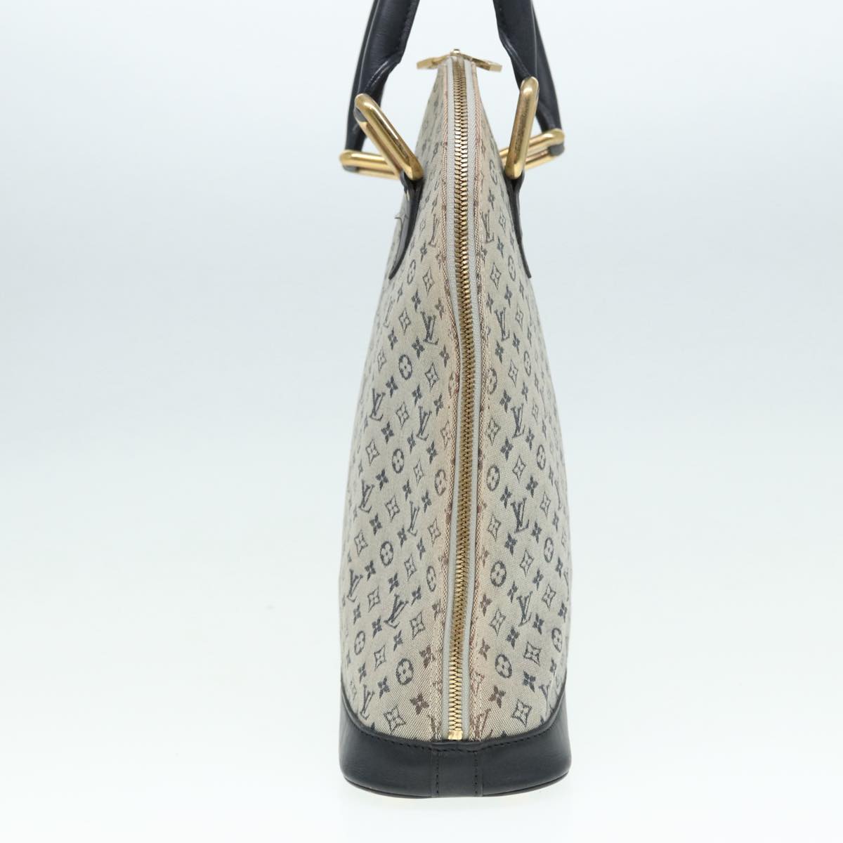 LOUIS VUITTON Monogram Mini Alma Haut Hand Bag Blue M92202 LV Auth 84473