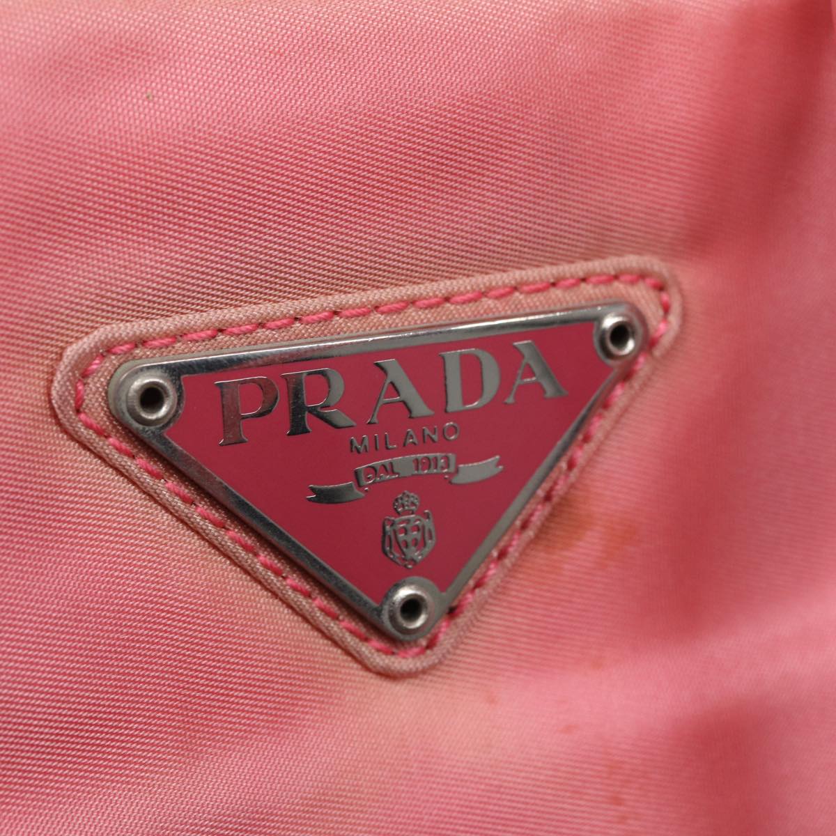 PRADA Tote Bag Nylon Pink Auth 84547