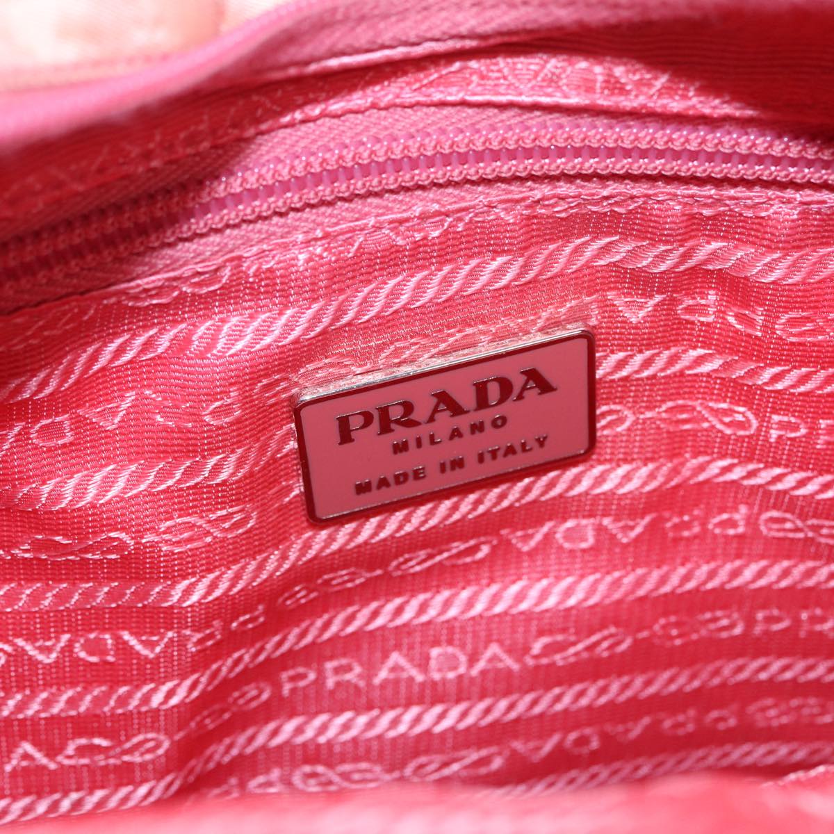 PRADA Tote Bag Nylon Pink Auth 84547