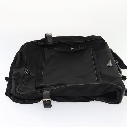 PRADA Garment Cover Nylon Black Silver Auth 84549