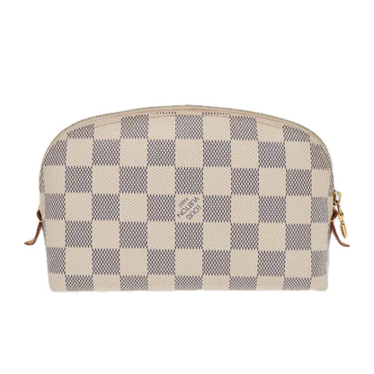 LOUIS VUITTON Damier Azur Pochette Cosmetic PM Pouch N60024 LV Auth 84685
