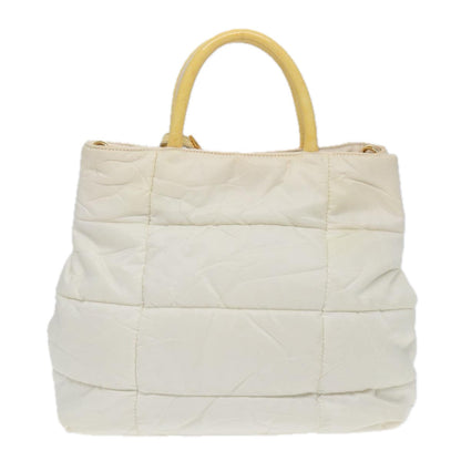 PRADA Shoulder Bag Nylon White Auth 84770