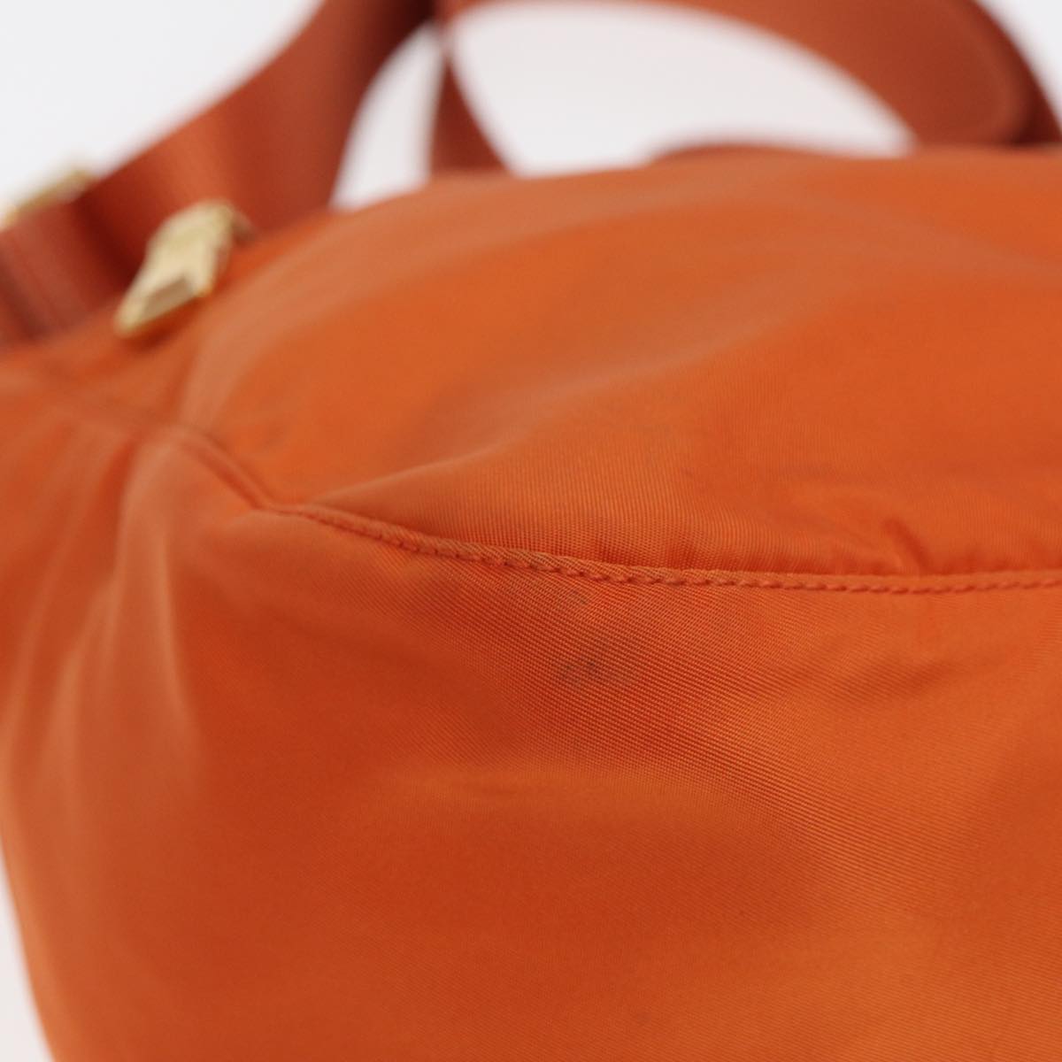 PRADA Shoulder Bag Nylon Orange Auth 84771