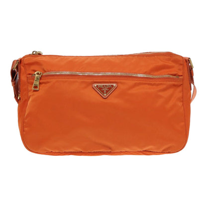 PRADA Shoulder Bag Nylon Orange Auth 84771