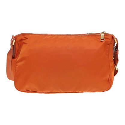 PRADA Shoulder Bag Nylon Orange Auth 84771