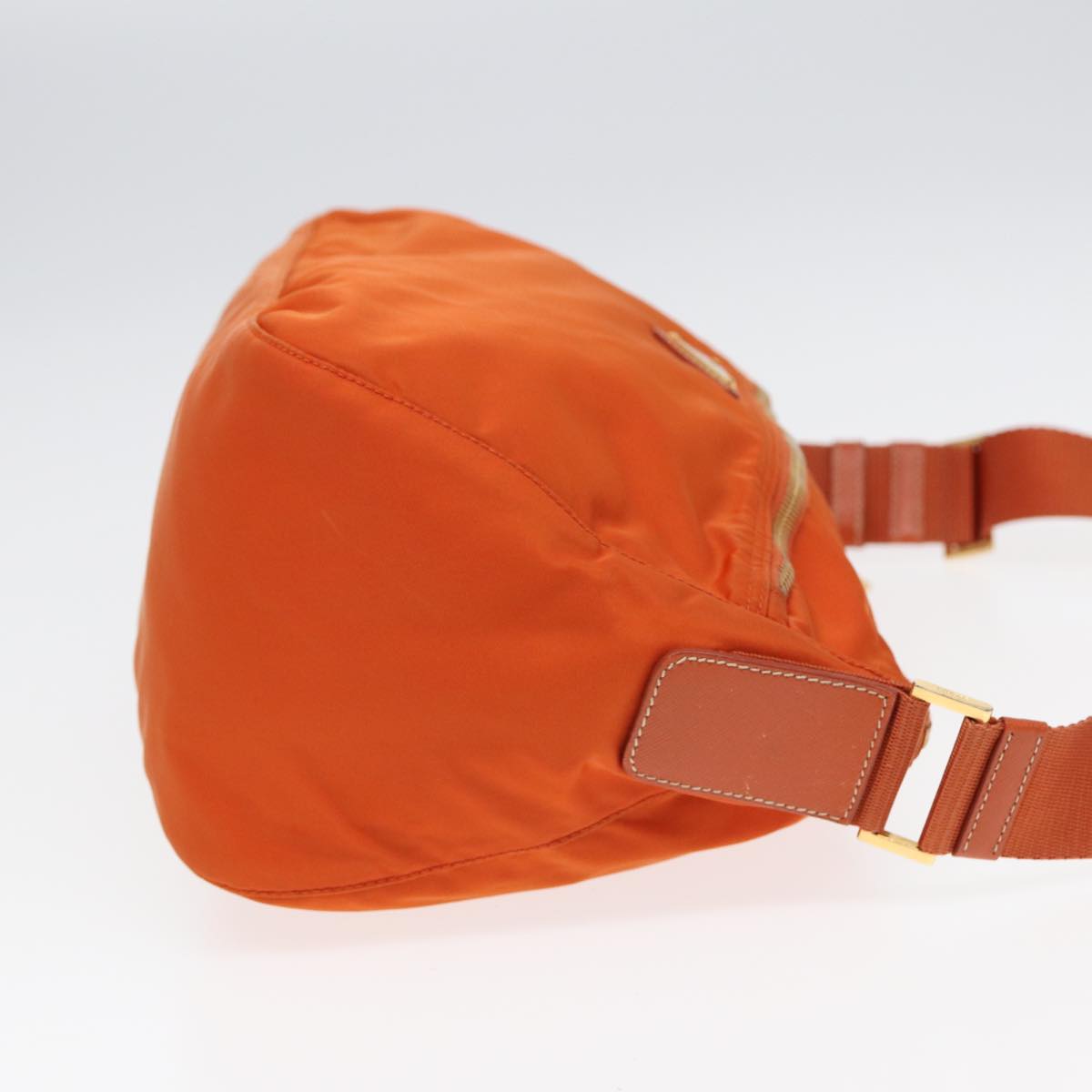 PRADA Shoulder Bag Nylon Orange Auth 84771