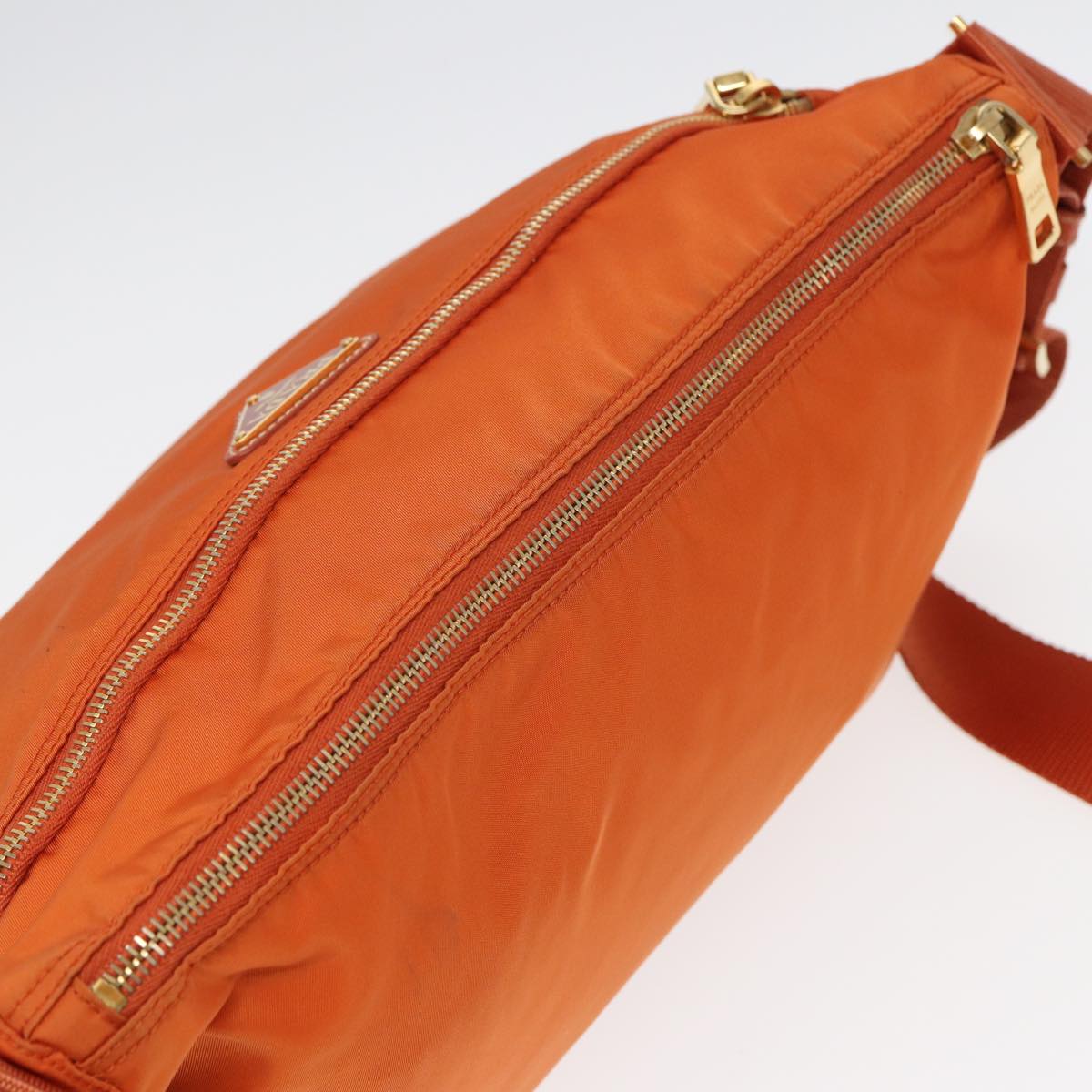 PRADA Shoulder Bag Nylon Orange Auth 84771