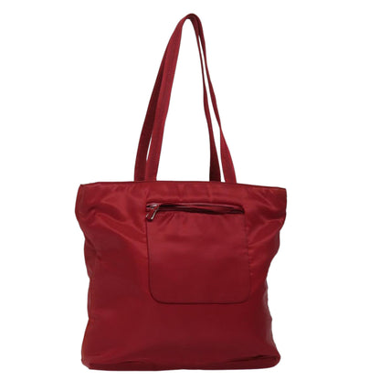 PRADA Shoulder Bag Nylon Red Auth 84772