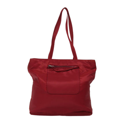 PRADA Shoulder Bag Nylon Red Auth 84772