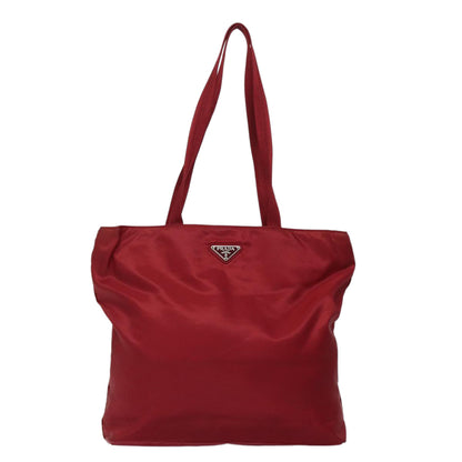 PRADA Shoulder Bag Nylon Red Auth 84772