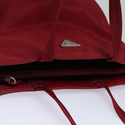 PRADA Shoulder Bag Nylon Red Auth 84772