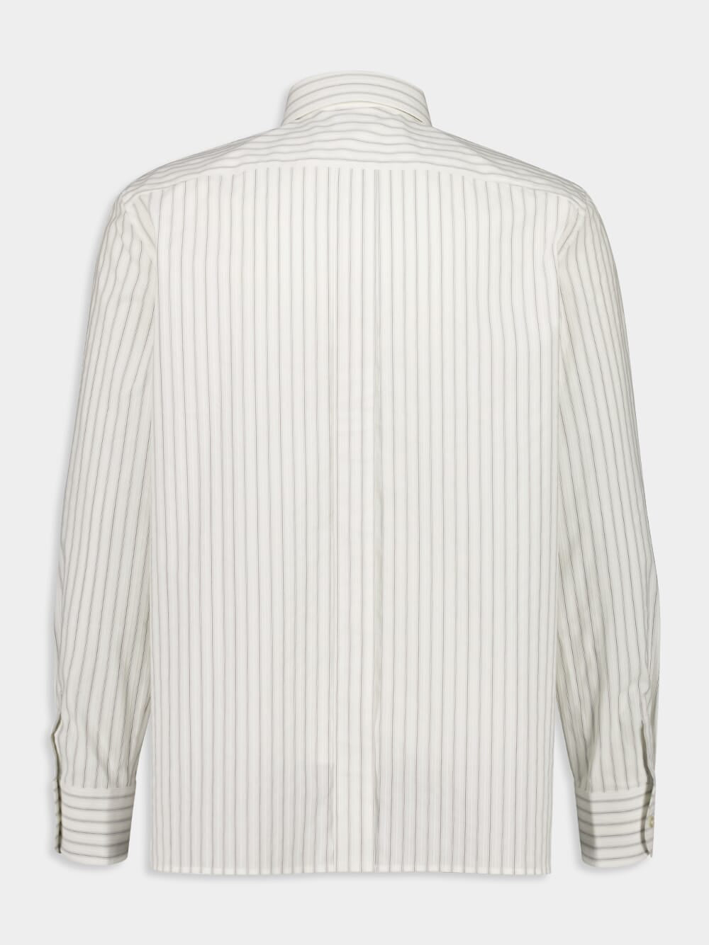 Cassandre Shirt in Craie Noir Tack-Stripe Poplin