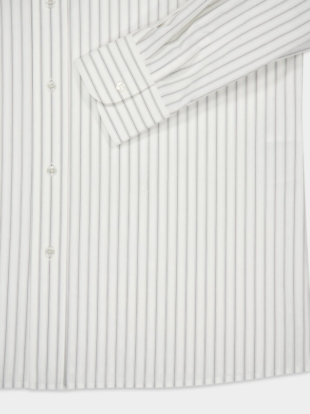 Cassandre Shirt in Craie Noir Tack-Stripe Poplin